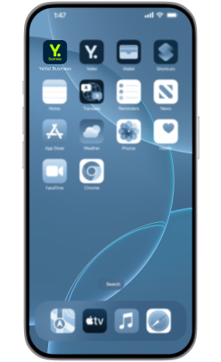 Dekorációs kép, amely egy okostelefont ábrázol