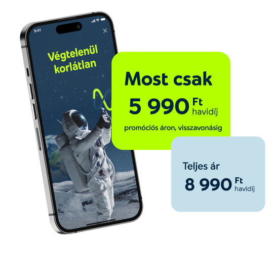 Yepp most csak 5990 Ft havidíj promóciós áron, visszavonásig (Teljes ár: 8990 Ft havidíj)