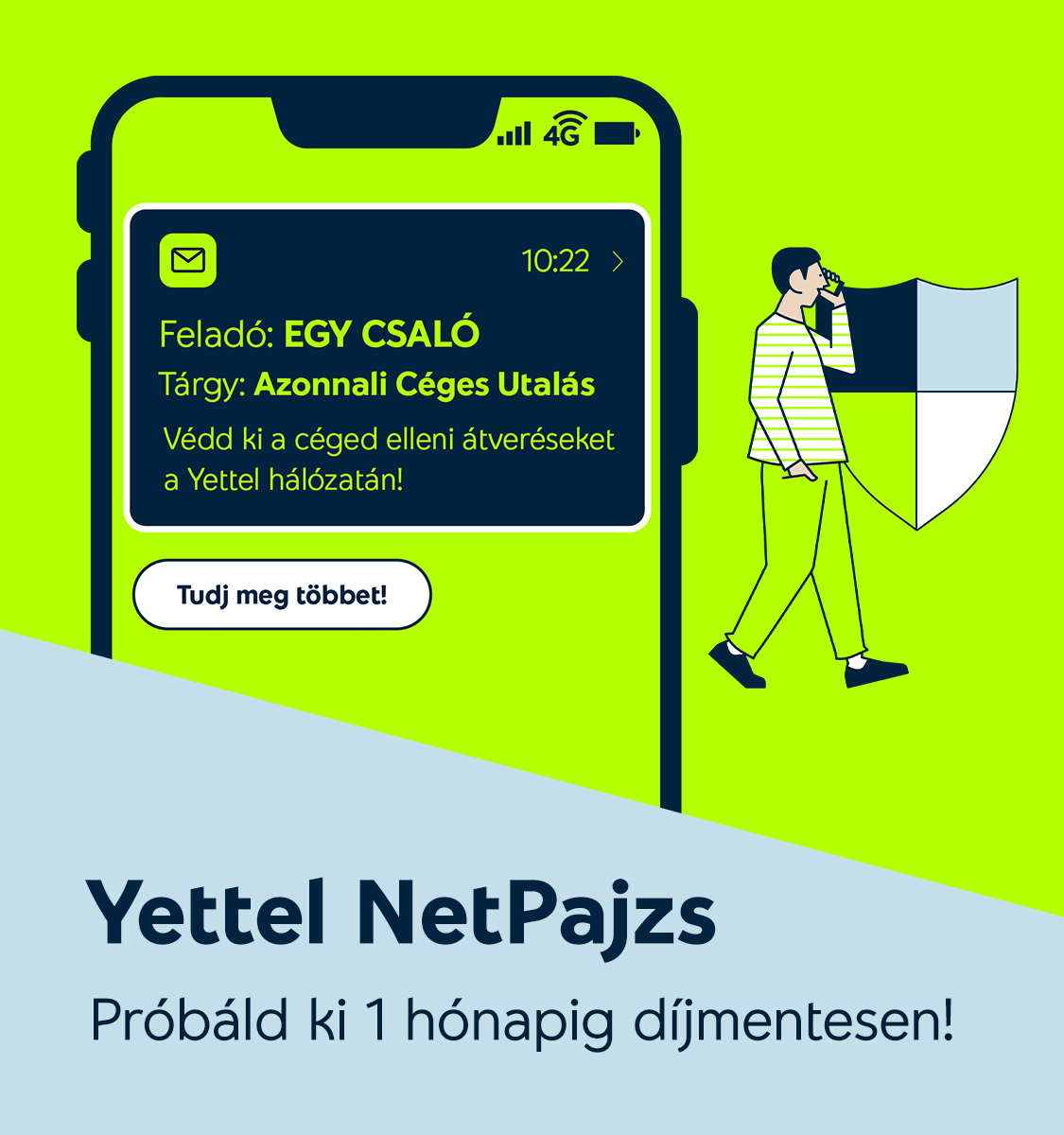 NetPajzs szolgáltatás mobilon