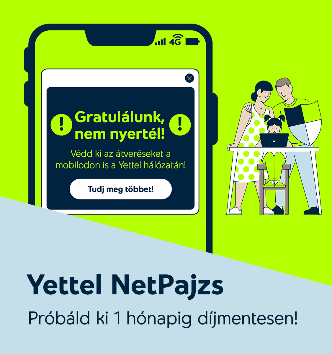 NetPajzs lakossági ajánlat mobil banner
