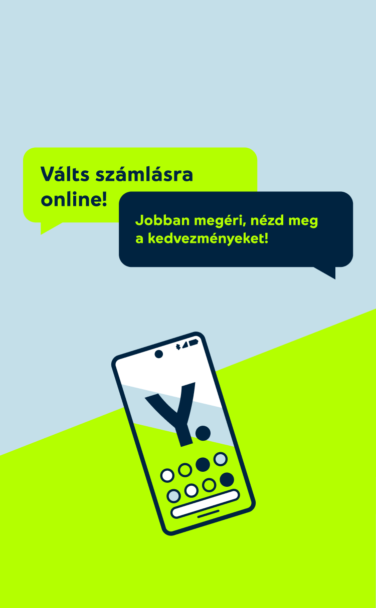 Legyél számlás, válts számlás előfizetésre banner