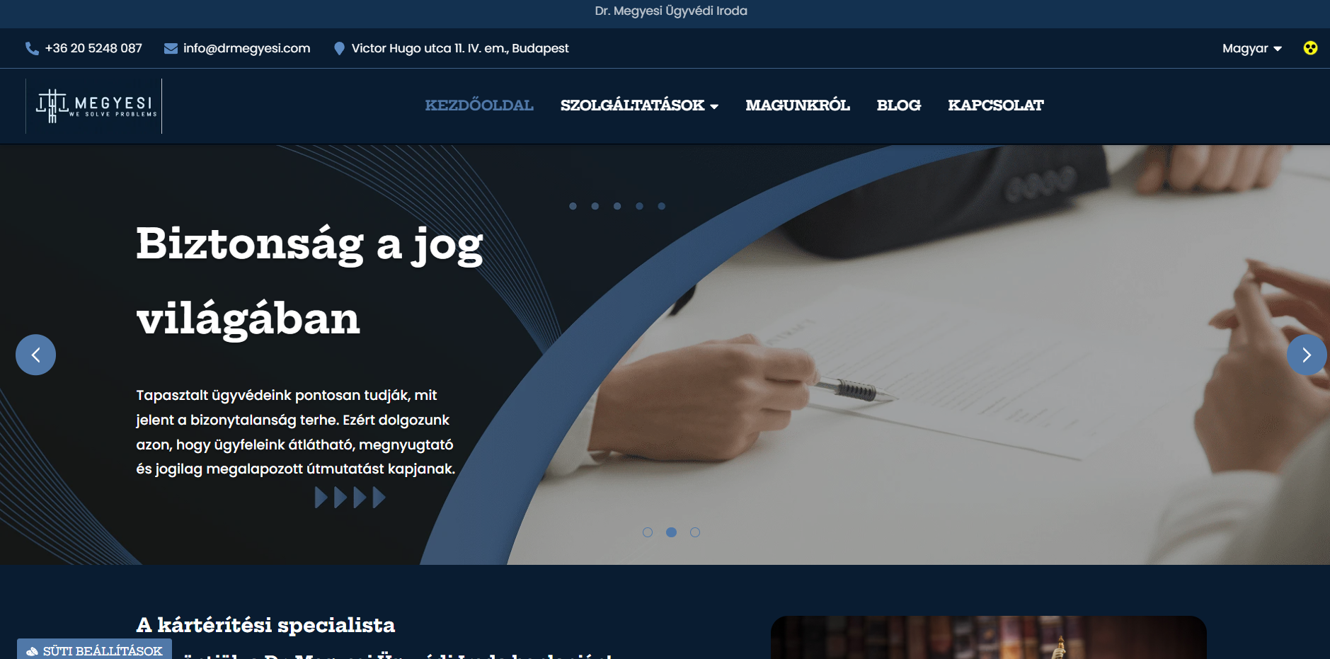 Dr Megyesi referencia ügyfél