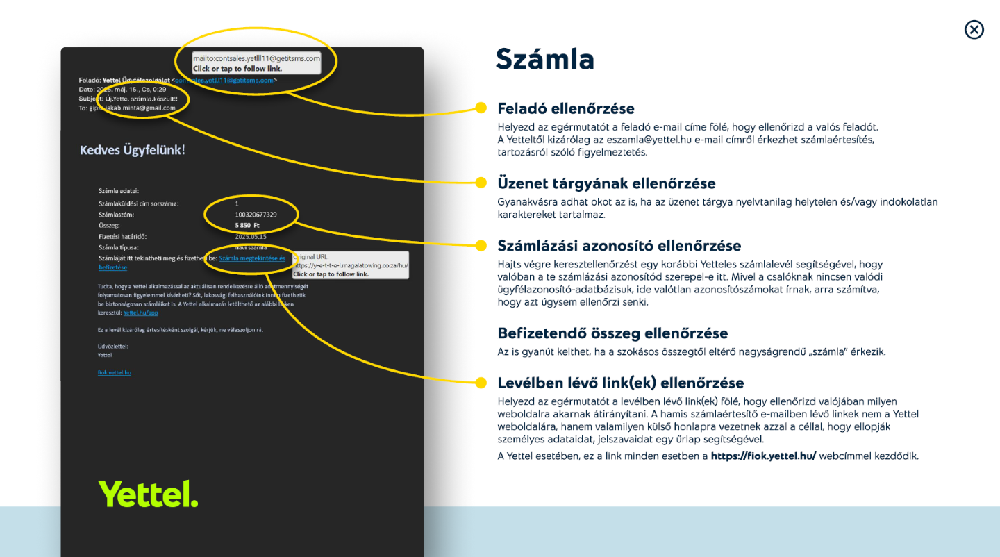 Hamis számla példa