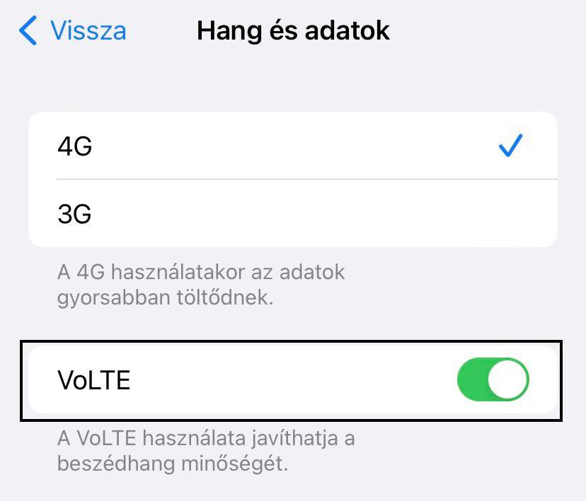 VoLTE iOS 4