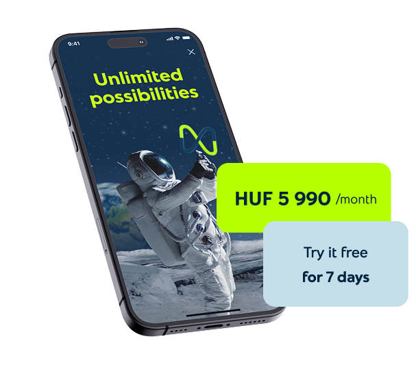 Yepp Unlimited possibilities, HUF 5 990 / month, Try it free for 7 days