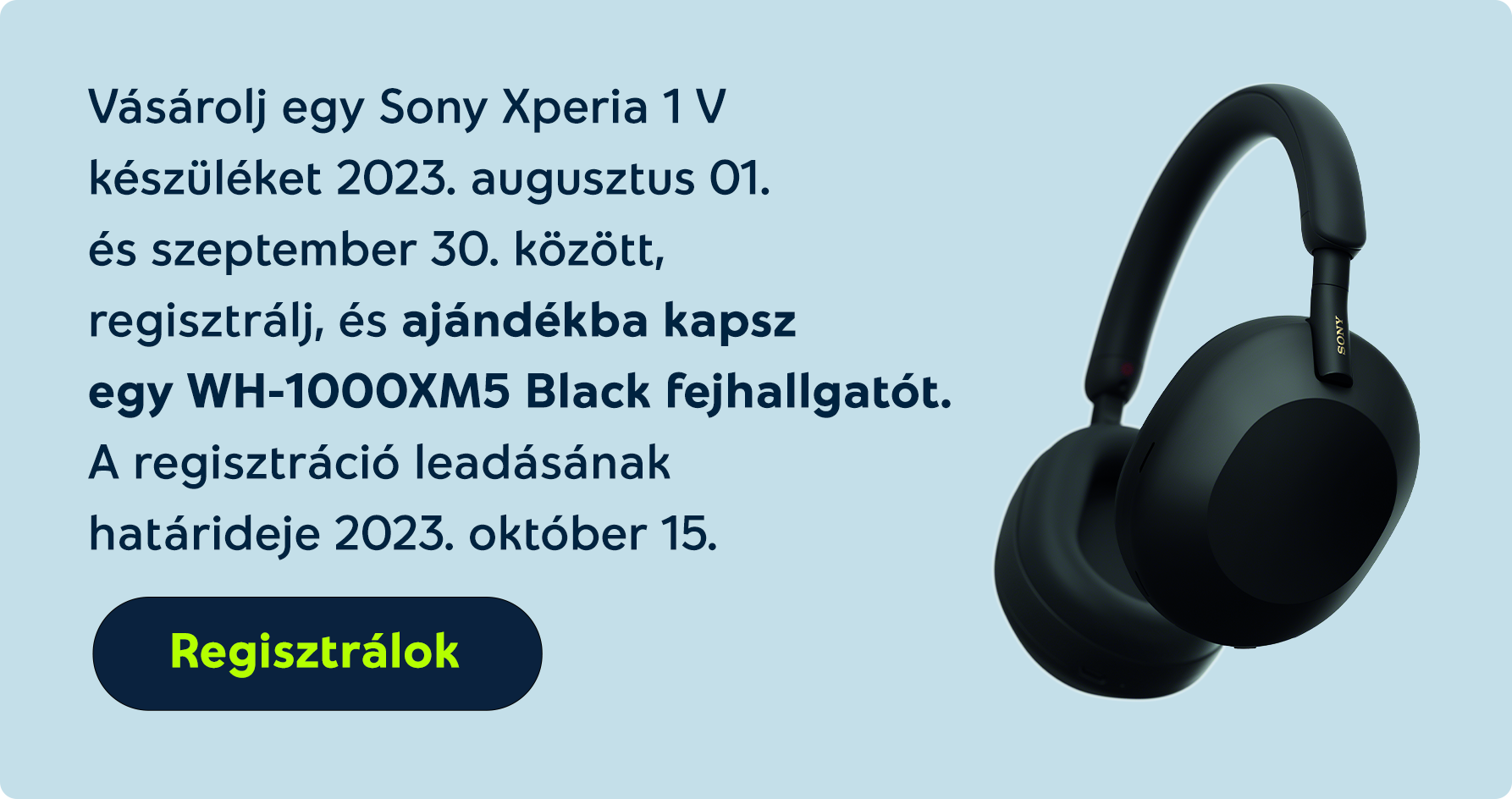 Sony WH-1000XM5 Black fejhallgató