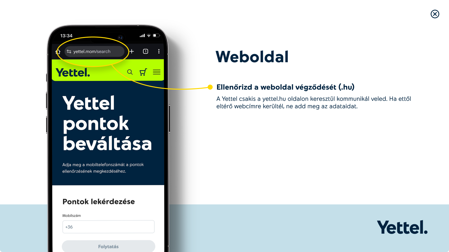 Hamis weboldal példa