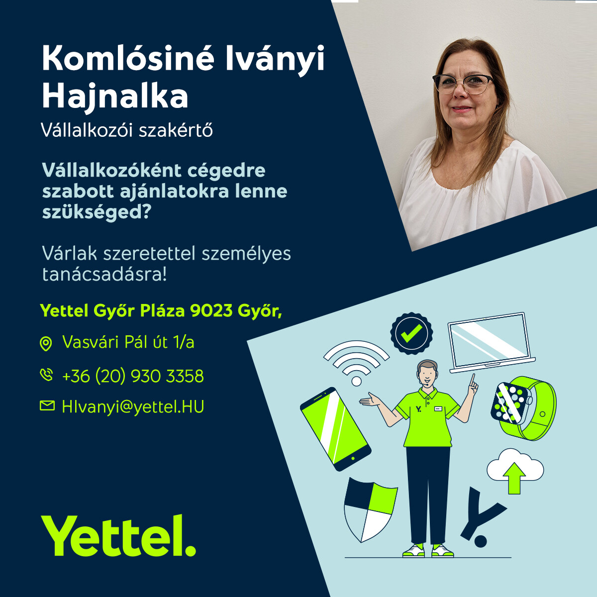 Komlósiné Iványi Hajnalka Kisvállalkozói szakértő