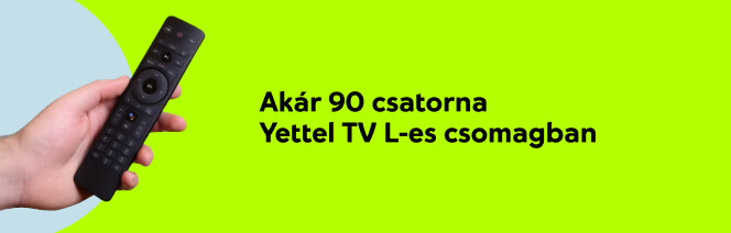 Akár 90 TV csatorna a Yettel TV-vel