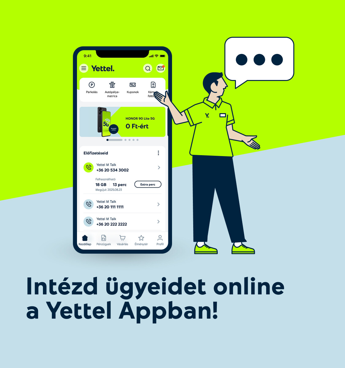 Intézd ügyeidet online a Yettel appon
