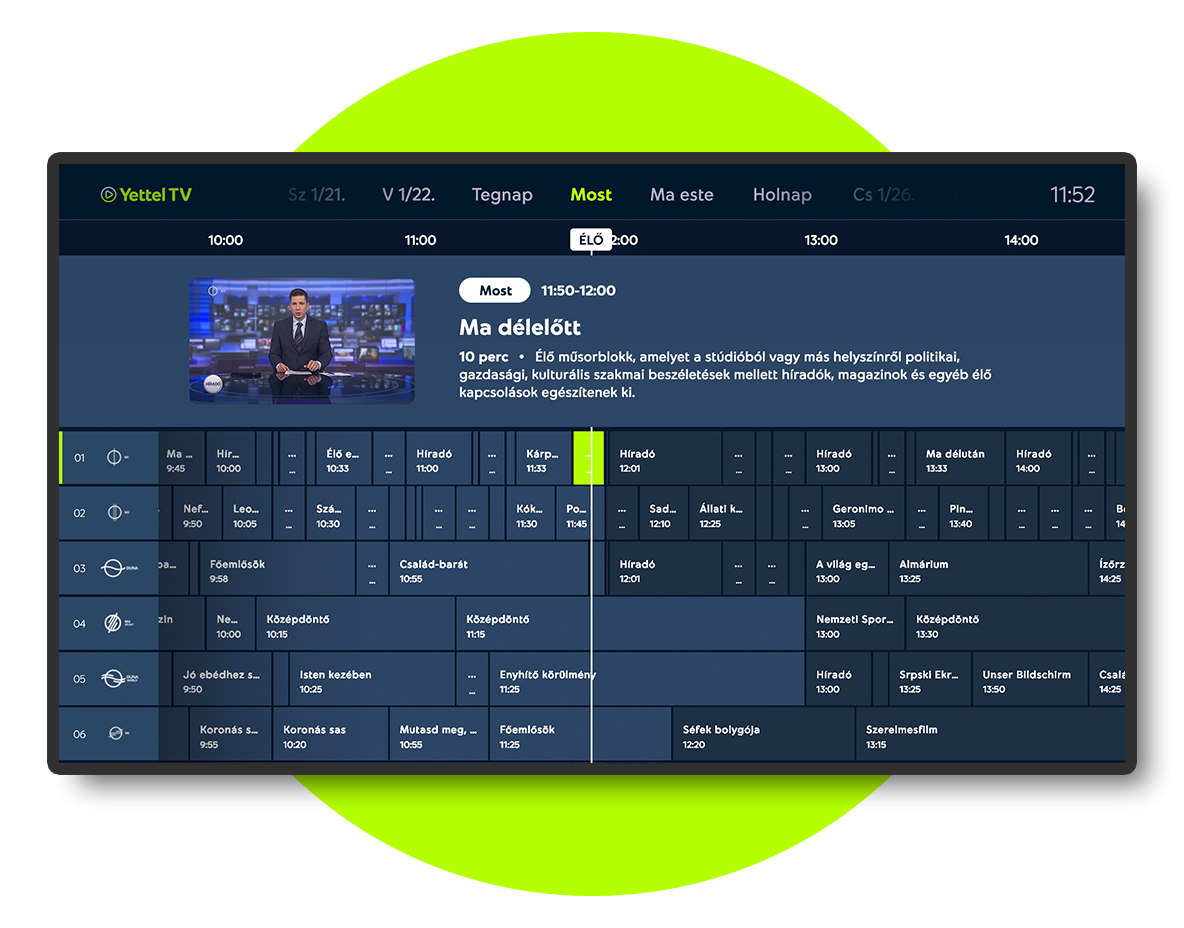 TV csomag ajánlatok - Yettel