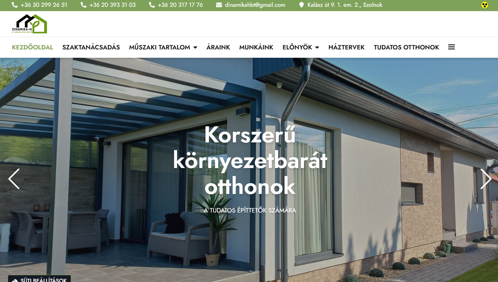 Zerogaz Referencia weboldal