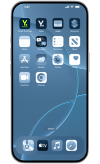 Yettel app logó mobil screenen