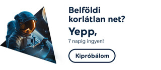 Yepp = Korlátlan adat belföldön! Próbáld ki 7 napig ingyen!