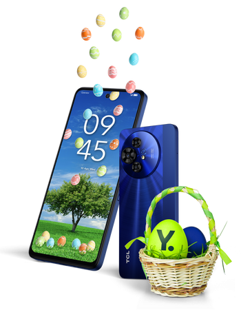 telefon húsváti tojásokkal