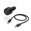Autós töltő adapter - USB-A + Type-C, (PD,QC) 30W + 1m USB-C adatkábel