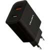 Hálózati gyorstöltő adapter, USB-A, USB-C csatlakozóval, 20W