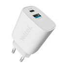 YETTEL Wall charger,30W USB-C,18W USB-A