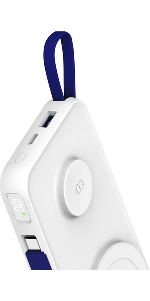 3MK Powerbank,10000mAh,Qi,2in1,white