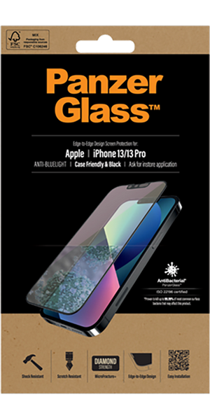 Üvegfólia, Kékfény-szűrő bevonattal, iPhone 13, iPhone 13 Pro