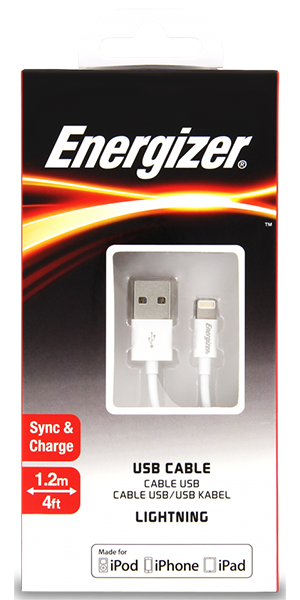 Energizer lightning kábel, 1.2 m, fehér Energizer lightning kábel, 1.2 m, fehér
