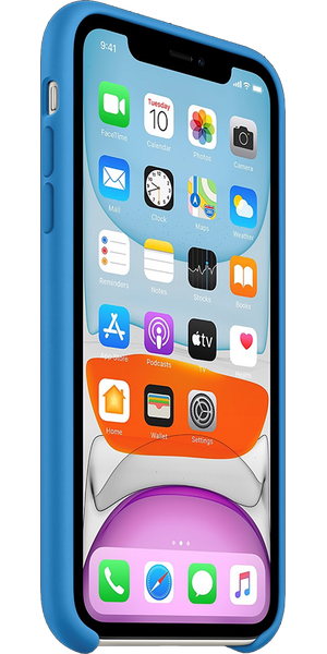 Apple iPhone 11 Silicone Case, Surf Blue Apple iPhone 11 Silicone Case, Surf Blue