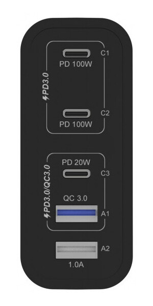 CEL Wall charger,USB-C,120W,black