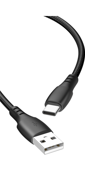 CEL textile USB-C -USB-A cable,2m,black