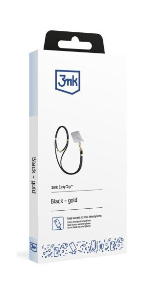 3MK EasyClip lanyard,black-gold
