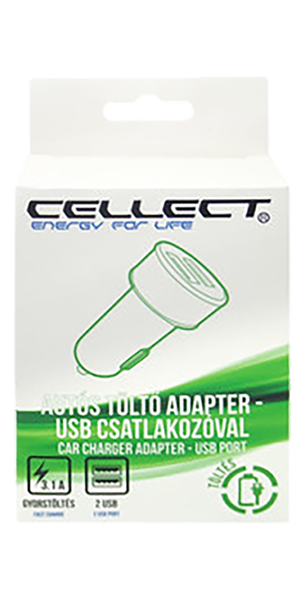 Car charger adapter with 2 USB - 3,1A Car charger adapter with 2 USB - 3,1A