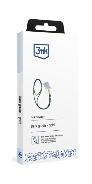 3MK EasyClip lanyard,green-gold