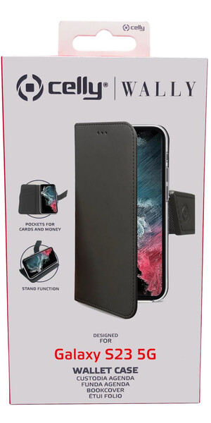 CLY WALLY Flip case,black,Samsung S23 CLY WALLY Flip case,black,Samsung S23