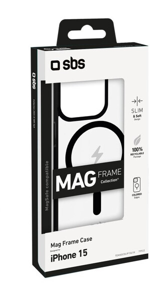 SBS MagFrame Case,iPhone 15, black SBS MagFrame Case,iPhone 15, black