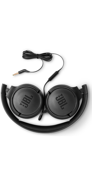 JBL T500 wired on-ear headphone, black JBL T500 wired on-ear headphone, black