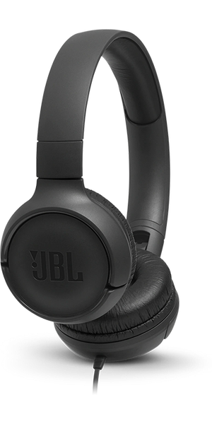 JBL T500 wired on-ear headphone, black JBL T500 wired on-ear headphone, black