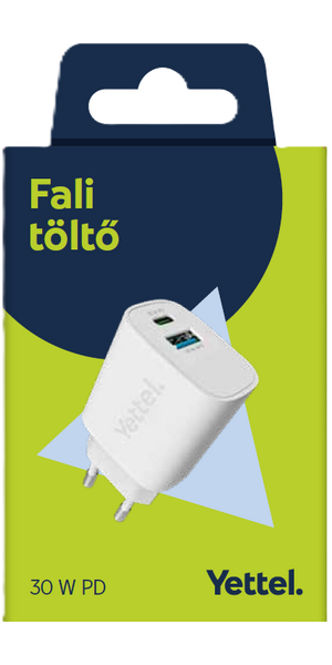 YETTEL Wall charger,30W USB-C,18W USB-A