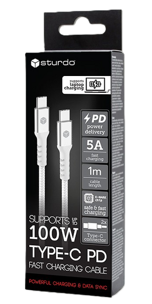 MN USB-C cable, 100W, 5A, 1m,white