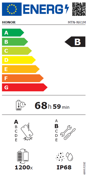 Magic 8 Lite 8/256GB, B energia besorolás