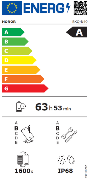 Magic 8 Pro 12/512GB, A energia besorolás