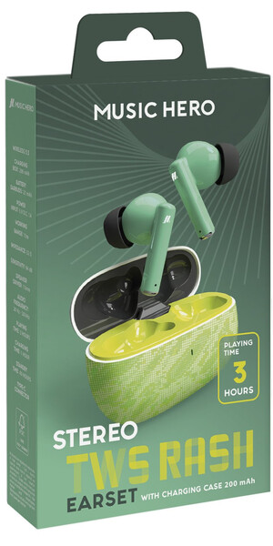 SBS MusicHero TWS RASH headset, green