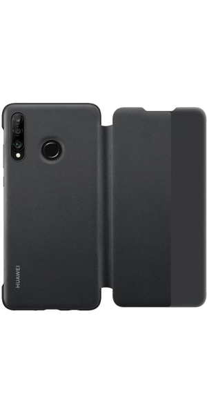 Huawei P30 Lite s-view flip cover,Fekete