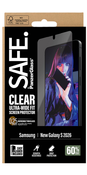 PG SAFE Glass,WideFit,Samsung S26
