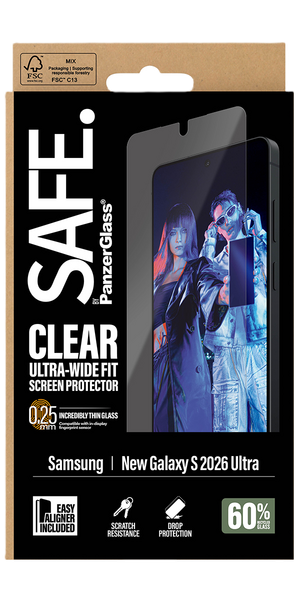 PG SAFE Glass,WideFit,Samsung S26 Ultra