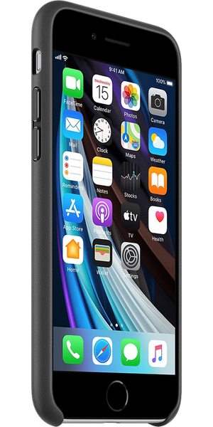Apple iPhone SE Leather Case - Black