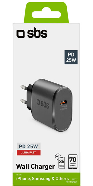 SBS Wall charger, 25W, USB-C WoC