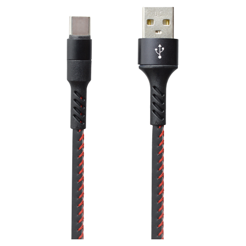 MN USB-C - USB-A cable, TPU, black/red